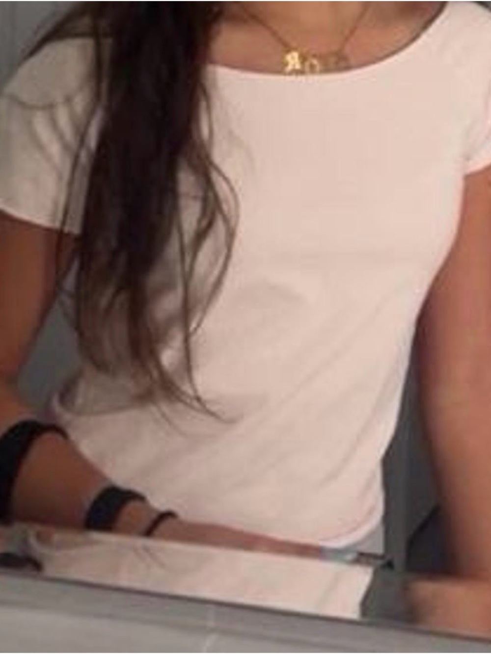 Brandy Melville Soft Pale Pink Short Sleeve Crew Tee